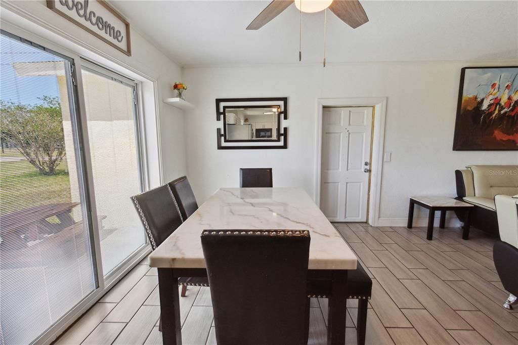 Dining room, Interior, Wood Texture Flooring