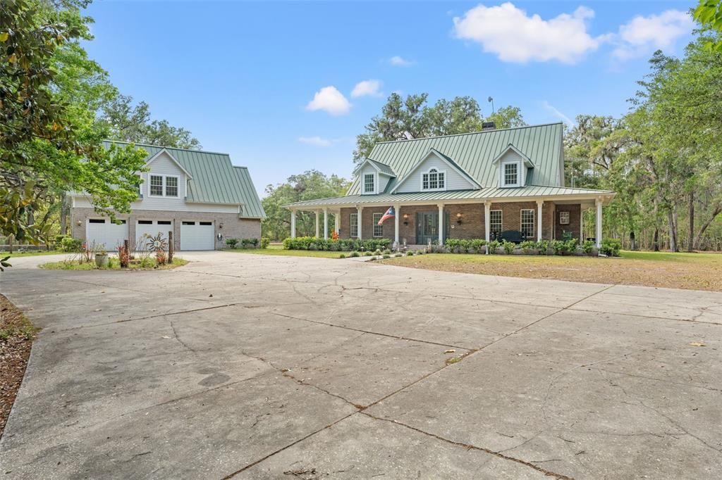 Attached, Backyard, Exterior, Facade, Farmhouse