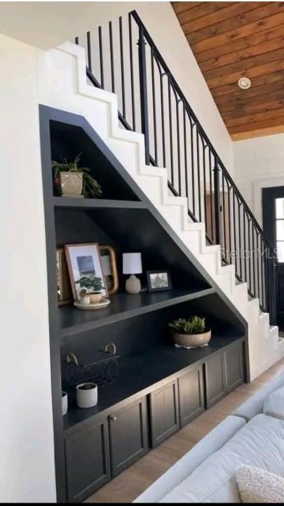 Interior, Recessed Lighting, Wooden Ceilings, Wood Texture Flooring