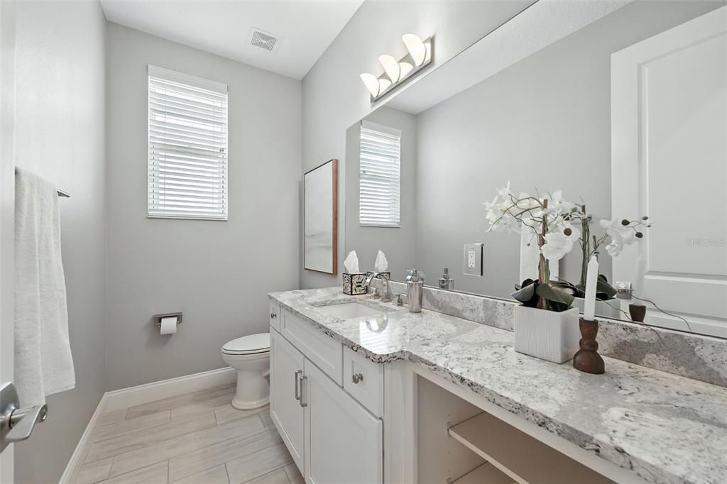Bathroom, Dual Sink Vanities, Interior, Wood Texture Flooring