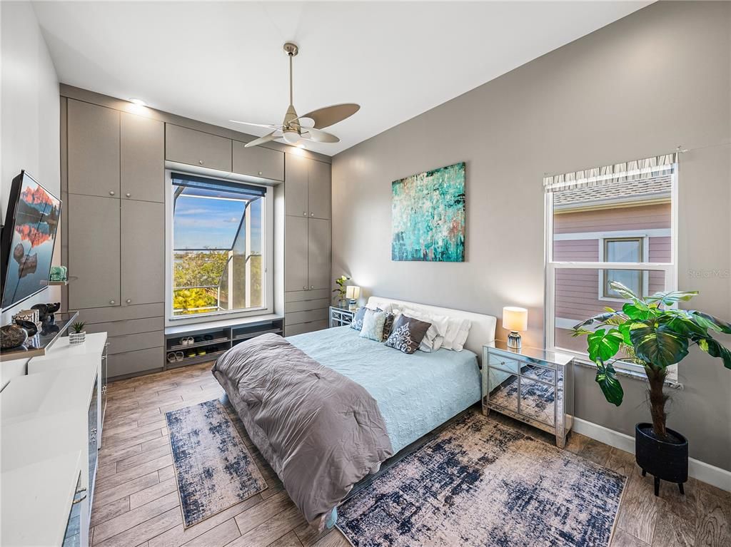 Bedroom, Interior, Wood Texture Flooring