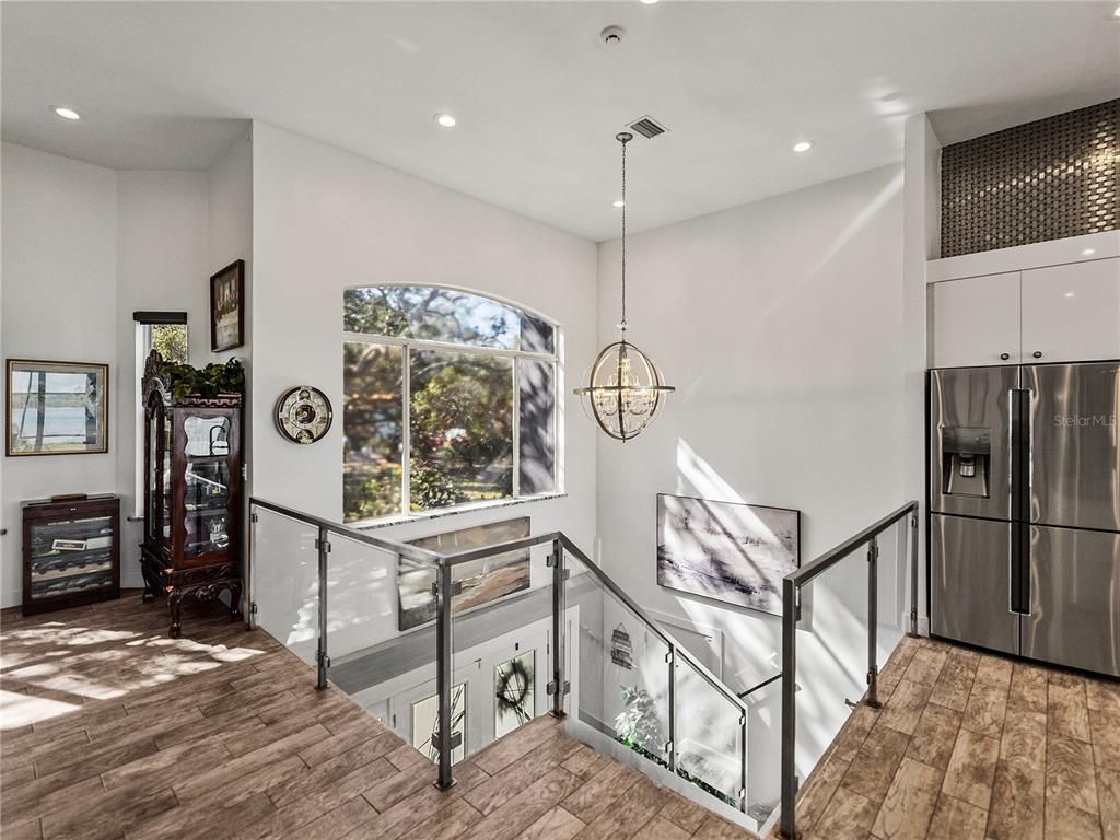 Interior, Pendant Lights, Recessed Lighting, Wood Texture Flooring
