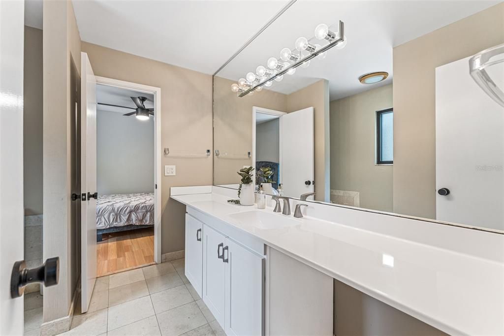 Bathroom, Bedroom, Dual Sink Vanities, Interior, Wood Texture Flooring