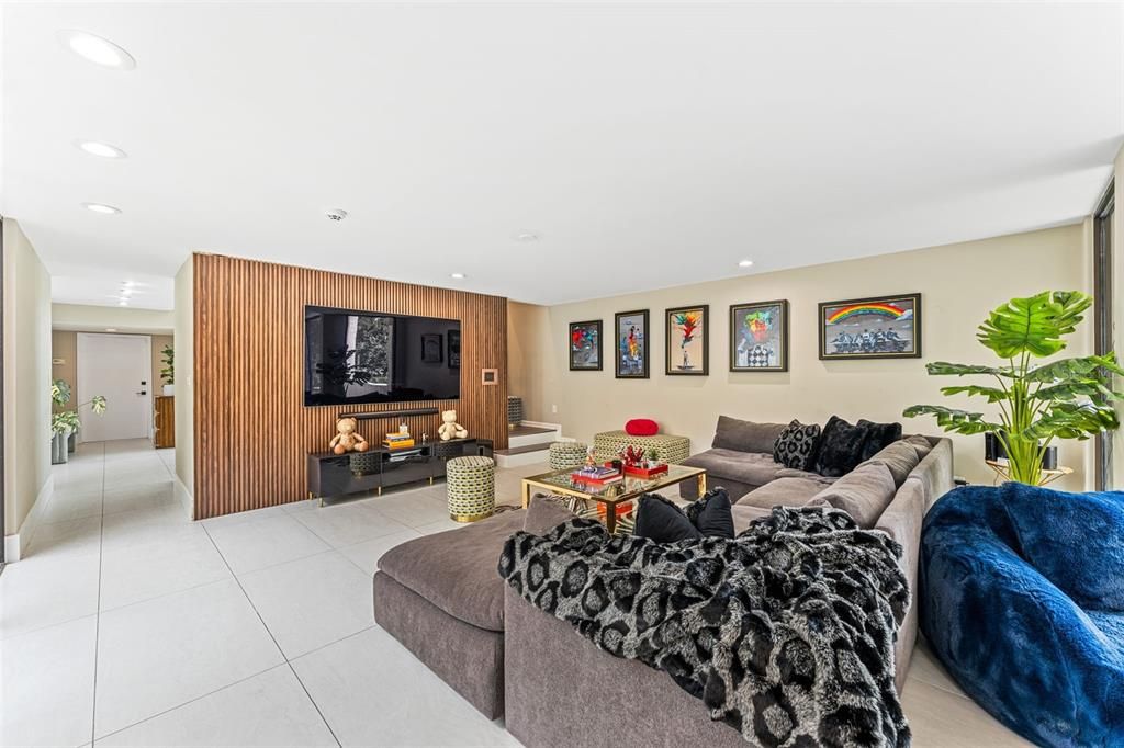 Interior, Living room, Recessed Lighting