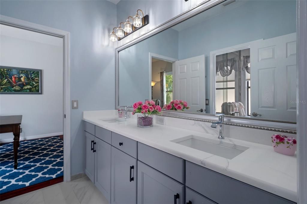 Bathroom, Dual Sink Vanities, Interior, Marble