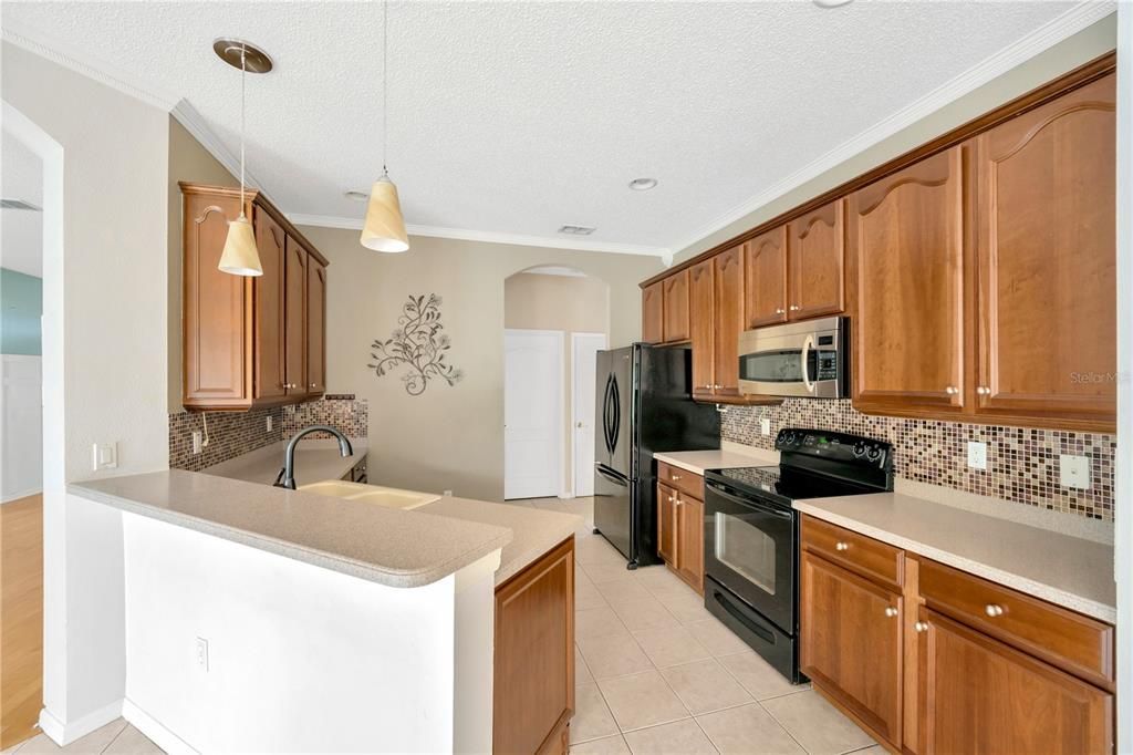 Interior, Kitchen, Pendant Lights, Recessed Lighting