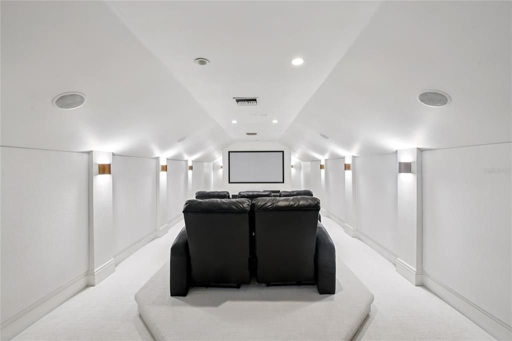 Interior, Projection Screen, Recessed Lighting, Theatre Room