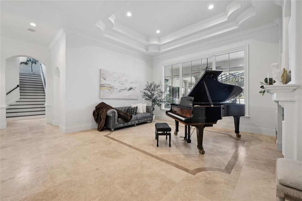 Interior, Piano, Recessed Lighting