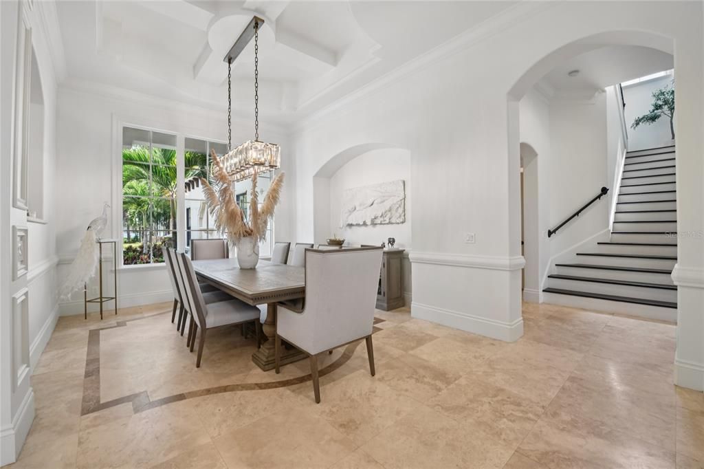 Chandelier, Dining room, Interior
