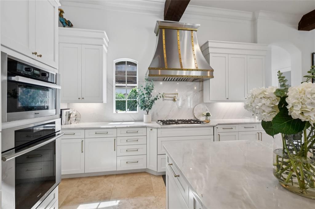 Interior, Kitchen, Stainless Steel Appliances, Wooden Beams