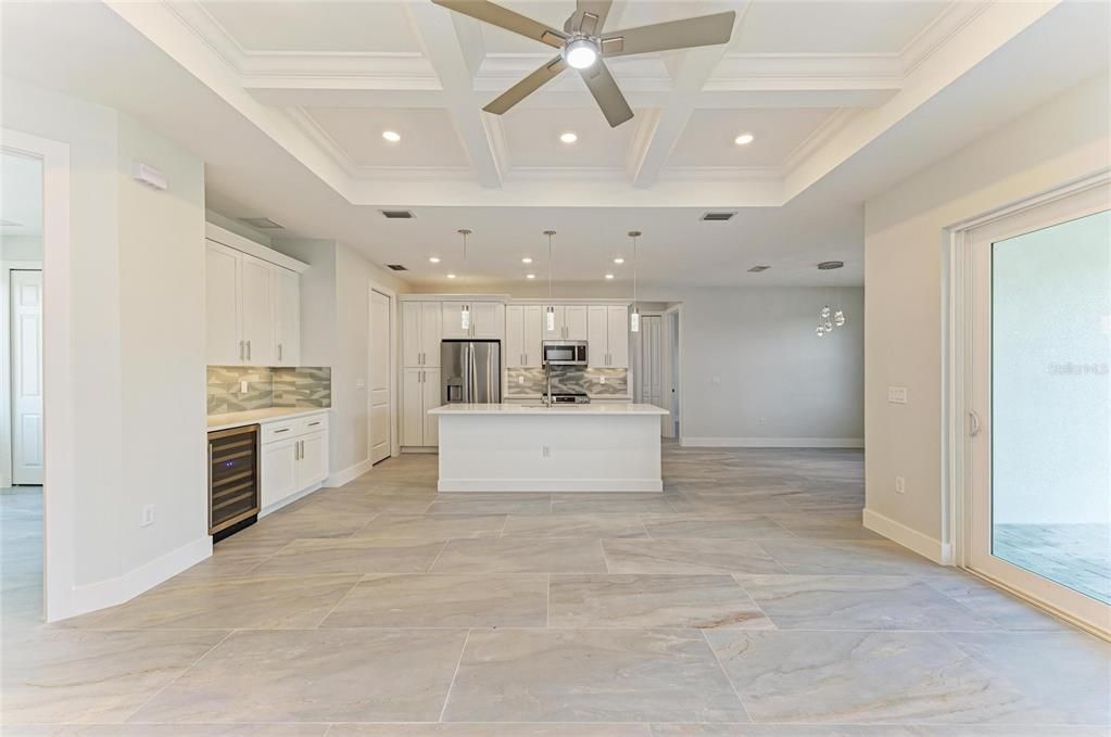 Interior, Kitchen, Pendant Lights, Recessed Lighting, Stainless Steel Appliances