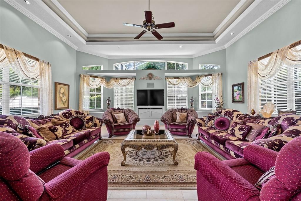 Interior, Living room, Recessed Lighting