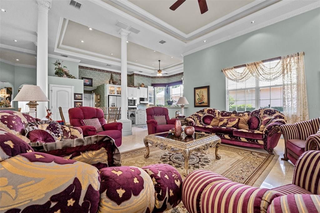 Interior, Living room, Recessed Lighting