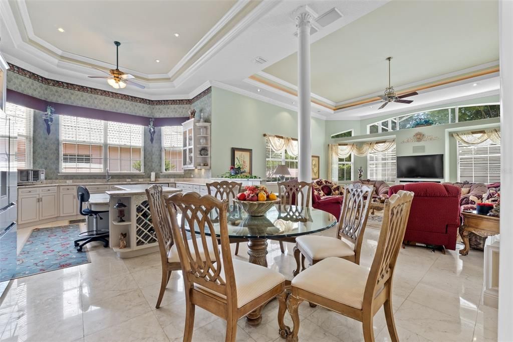 Dining room, Interior, Living room, Recessed Lighting