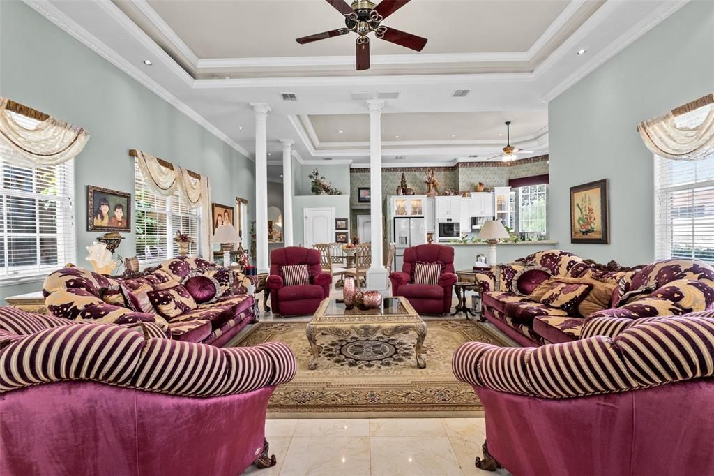 Interior, Living room, Recessed Lighting