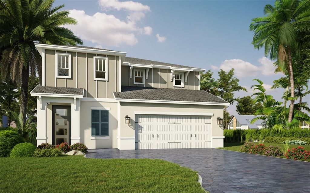 Attached, Exterior, Facade, Modern