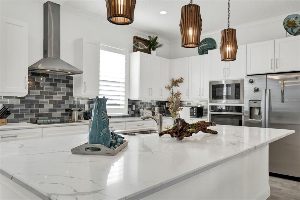 Interior, Kitchen, Pendant Lights, Recessed Lighting, Stainless Steel Appliances