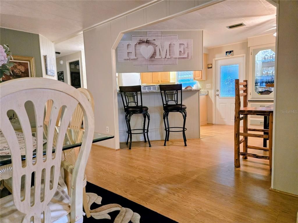 Dining room, Interior, Wood Texture Flooring