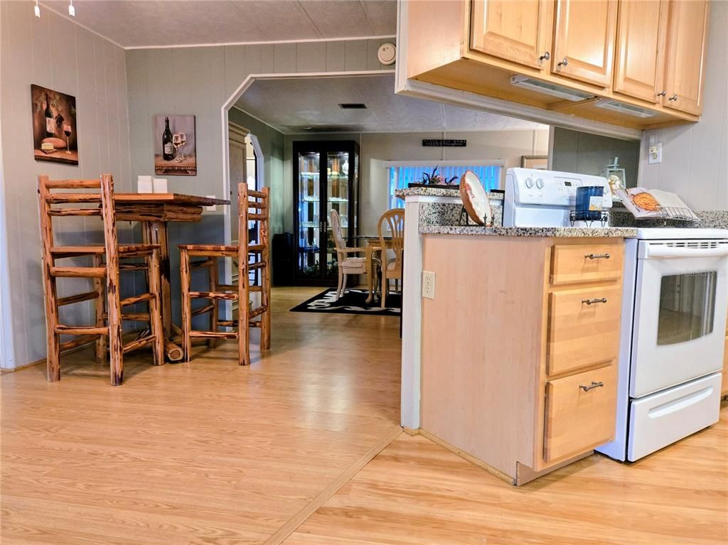 Interior, Kitchen, Wood Texture Flooring