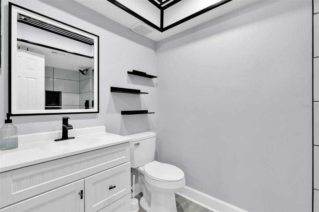 Bathroom, Interior, Wood Texture Flooring