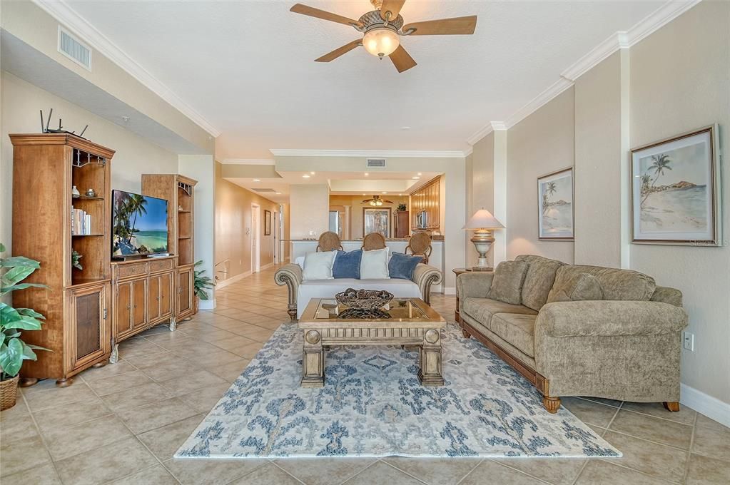 Interior, Living room, Recessed Lighting