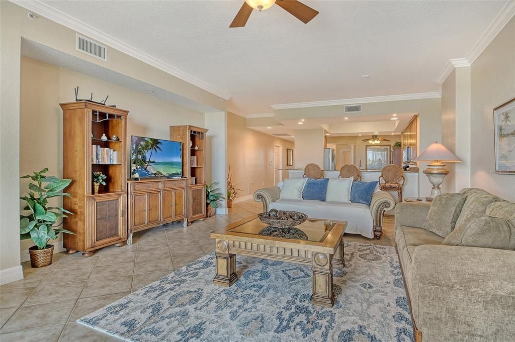 Interior, Living room, Recessed Lighting