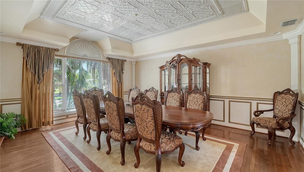 Dining room, Interior, Wood Texture Flooring