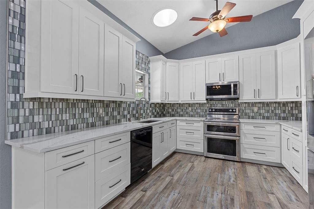 Interior, Kitchen, Wood Texture Flooring