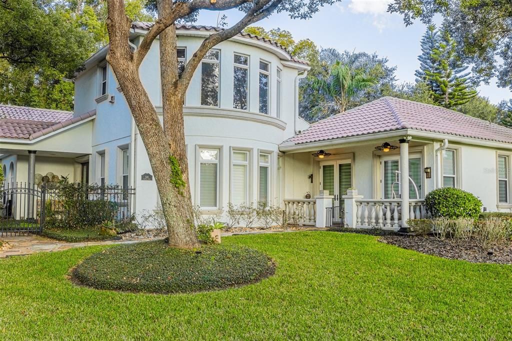 Backyard, Exterior, Facade, Spanish Mediterranean