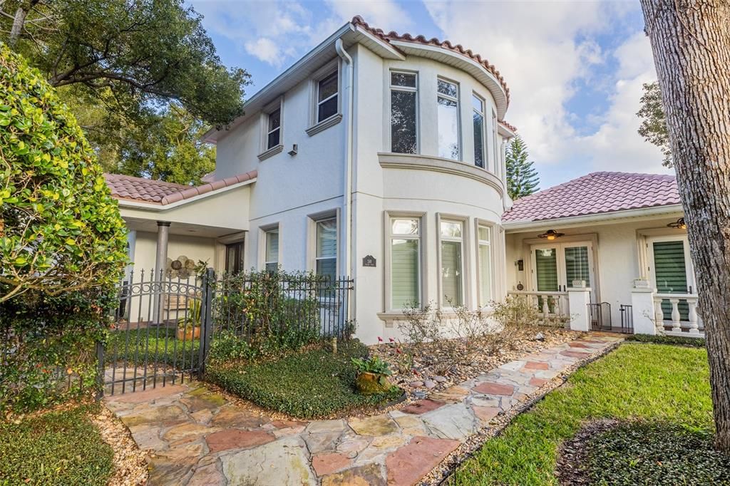 Backyard, Exterior, Facade, Mediterranean