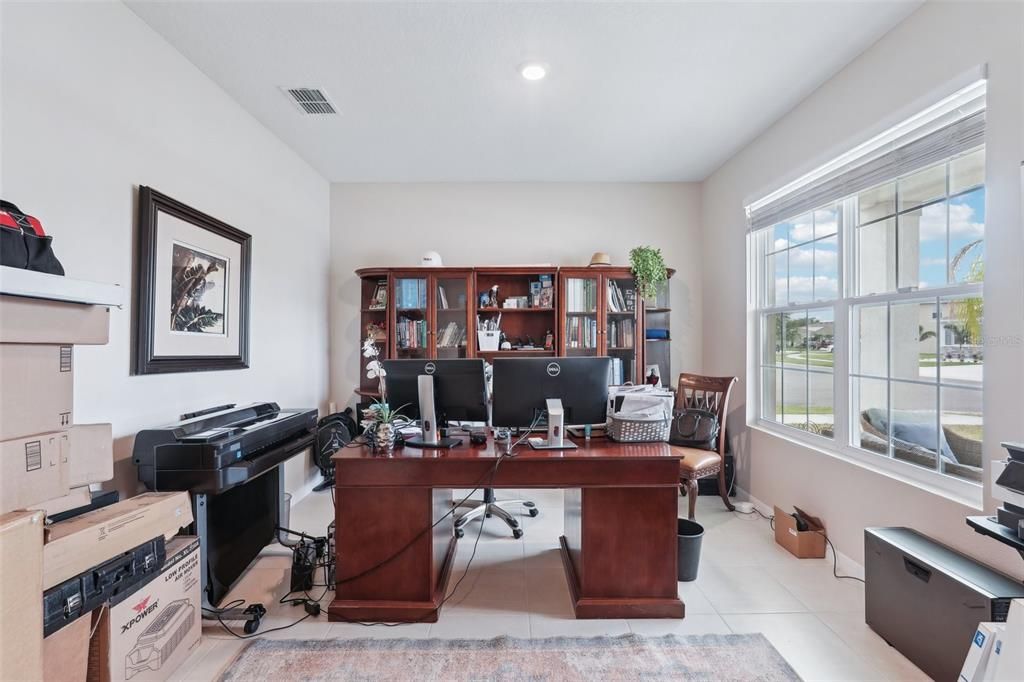 Home Office, Interior, Recessed Lighting