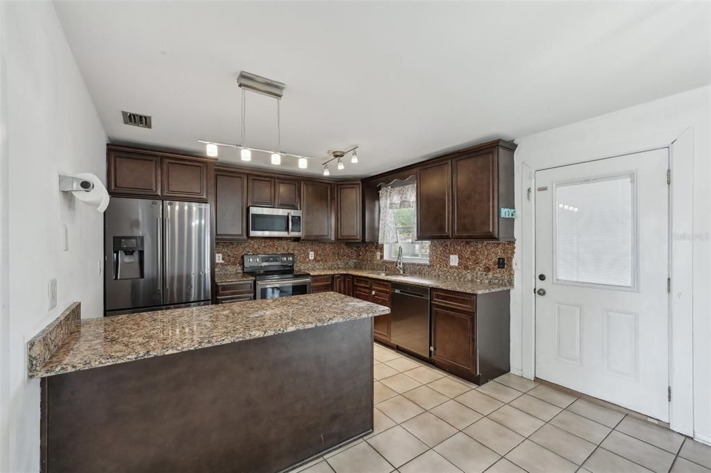Interior, Kitchen, Pendant Lights, Stainless Steel Appliances