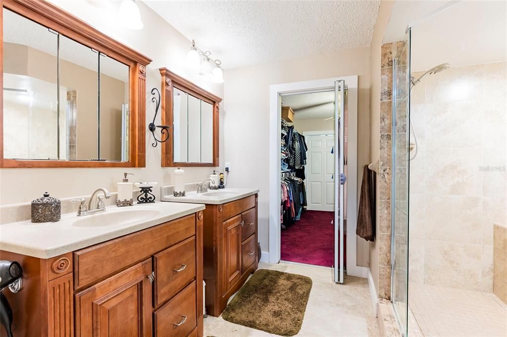 Bathroom, Dual Sink Vanities, Glass Shower, Interior