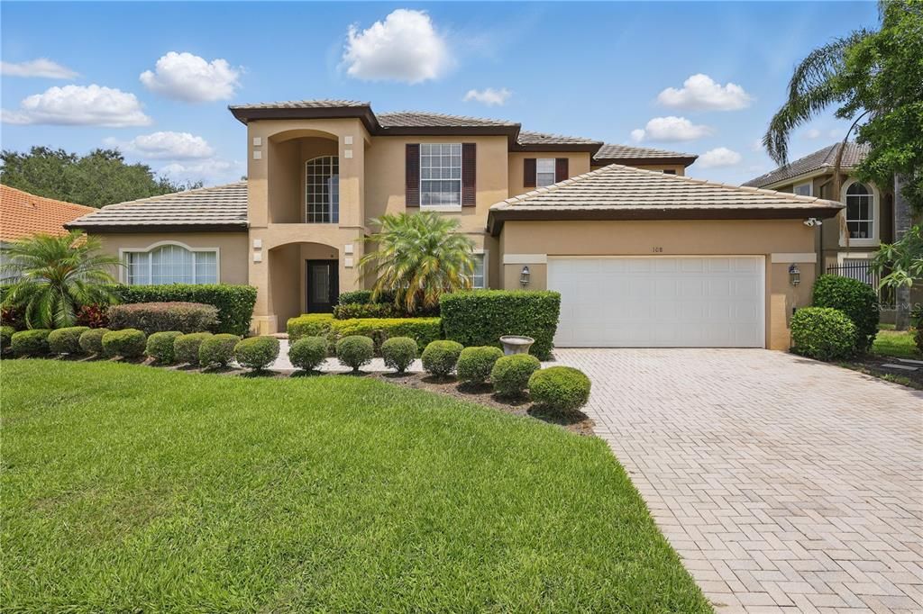 Attached, Backyard, Exterior, Facade, Mediterranean