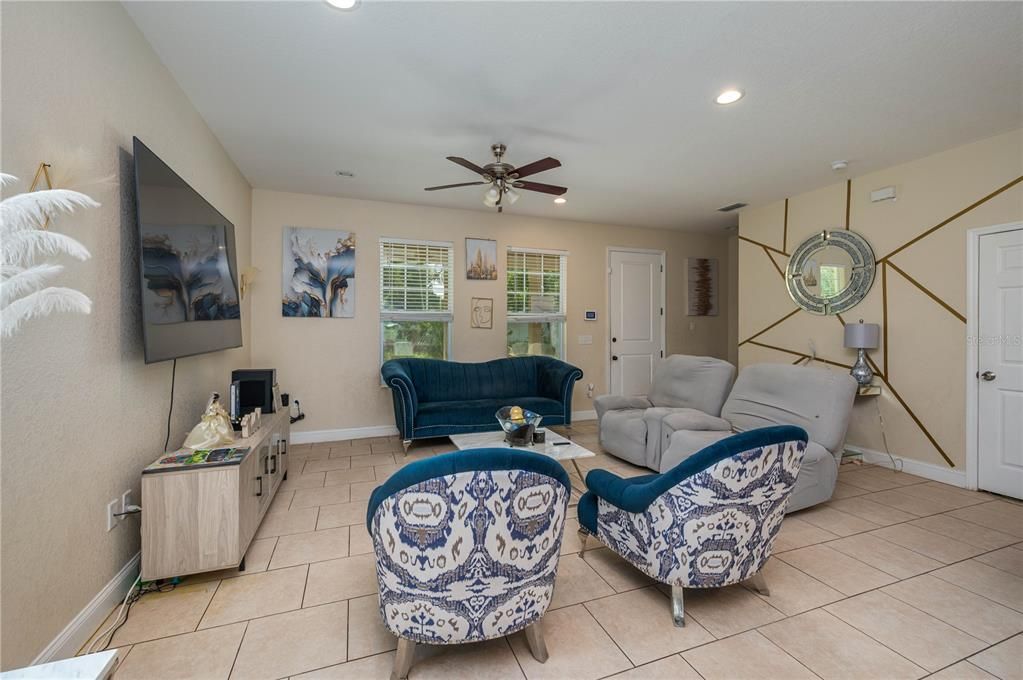 Interior, Living room, Recessed Lighting