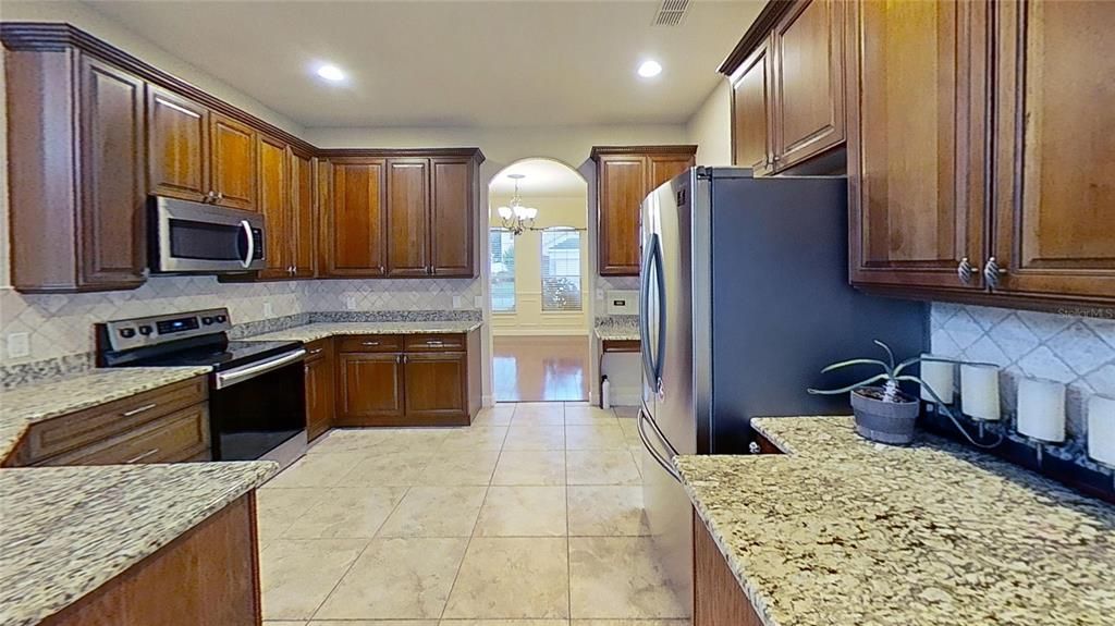 Chandelier, Interior, Kitchen, Recessed Lighting