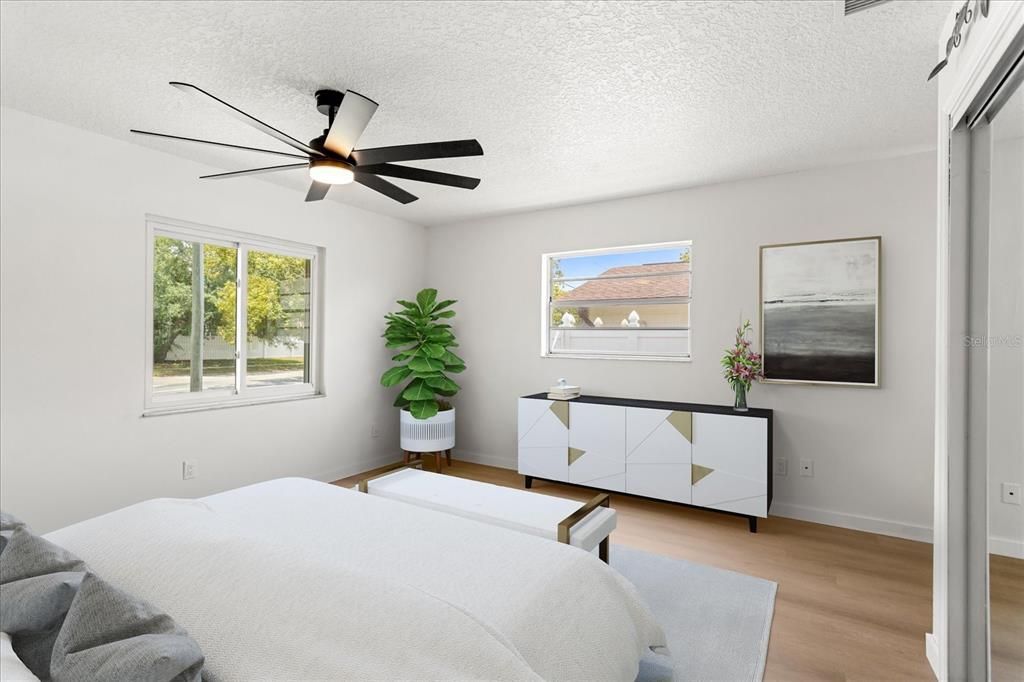 Bedroom, Interior, Wood Texture Flooring