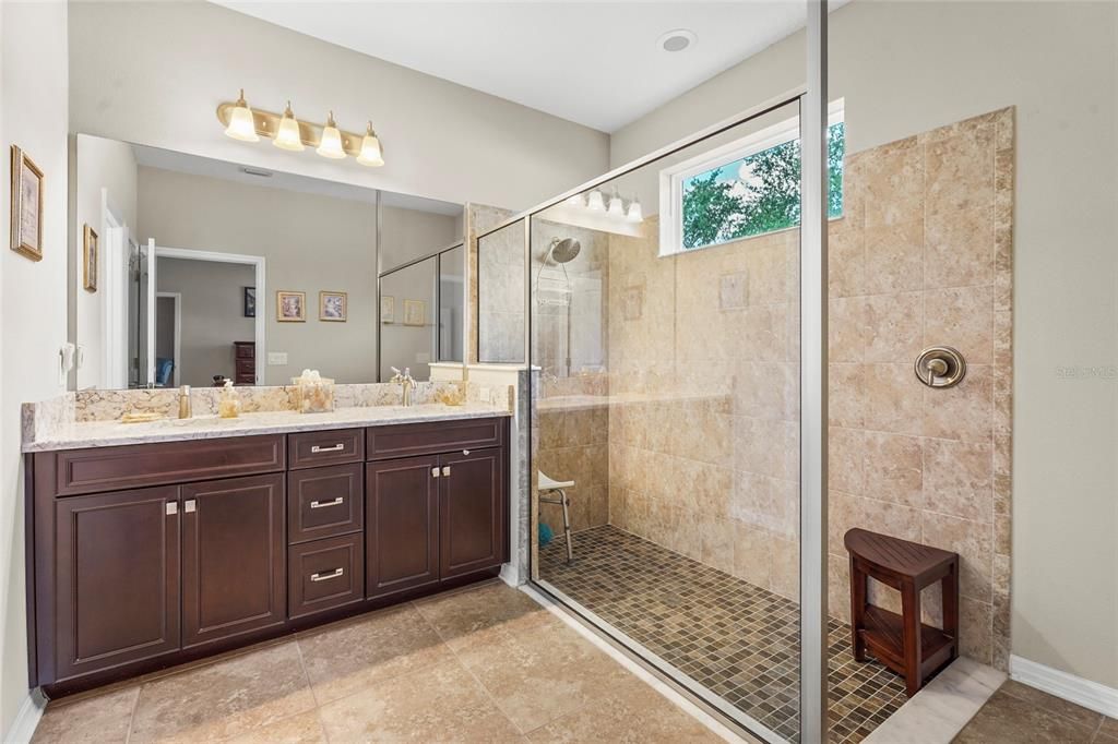 Bathroom, Dual Sink Vanities, Glass Shower, Interior