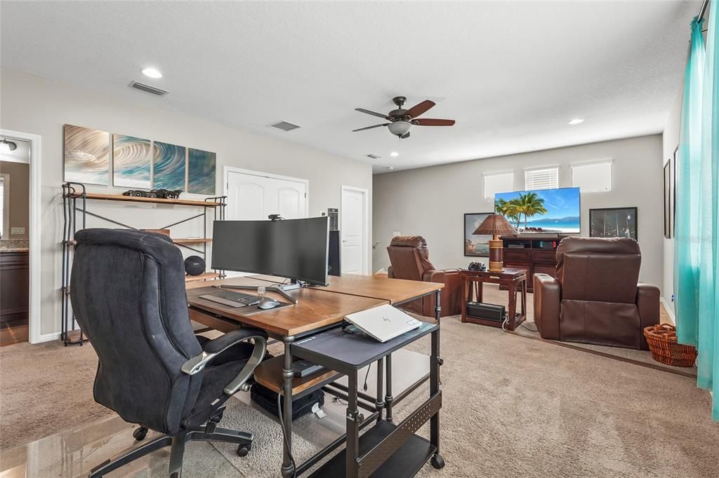 Home Office, Interior, Recessed Lighting