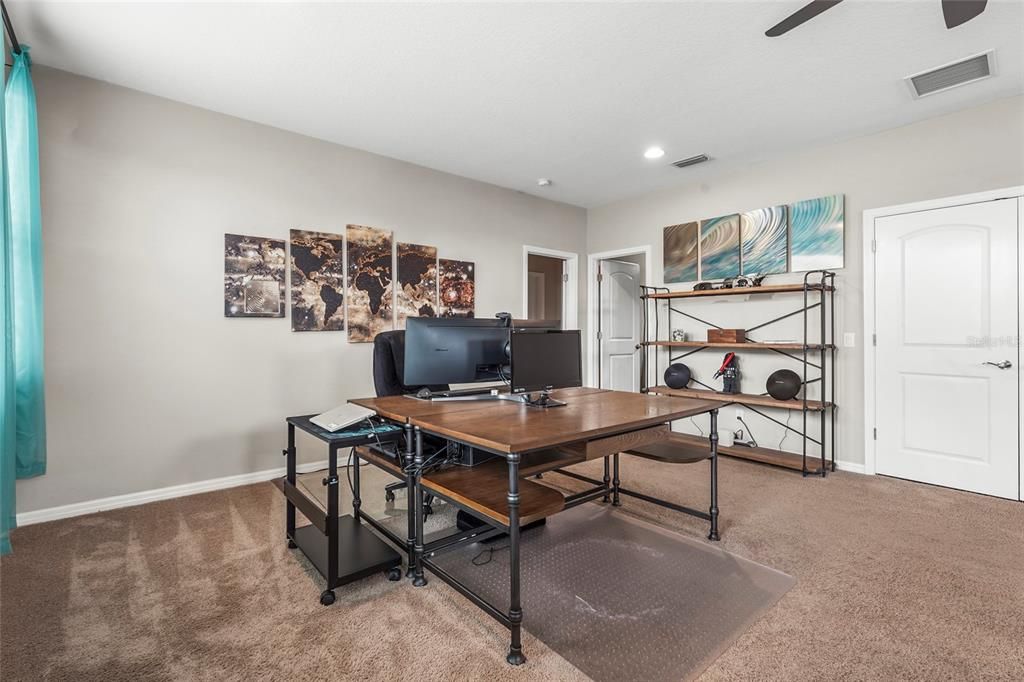 Home Office, Interior, Recessed Lighting