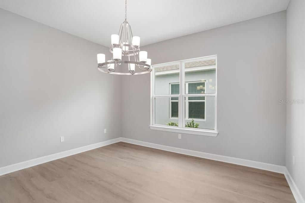 Chandelier, Empty room, Interior, Wood Texture Flooring