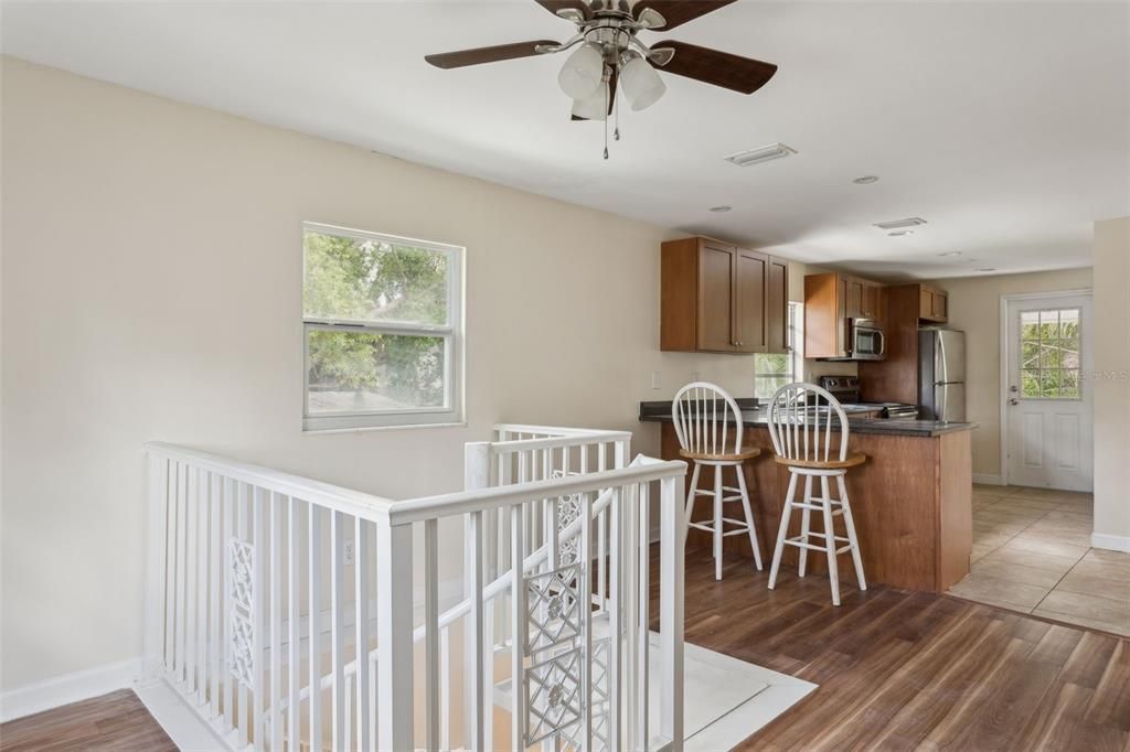 Interior, Kitchen, Wood Texture Flooring
