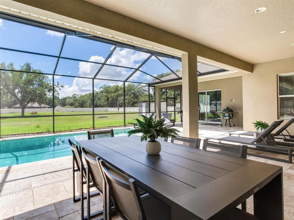 Dining room, Glass Ceilings, Interior, Pool, Recessed Lighting, Sun Room