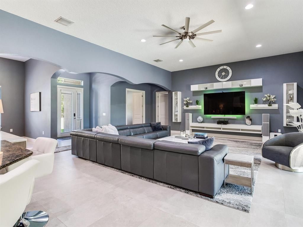 Interior, Living room, Recessed Lighting