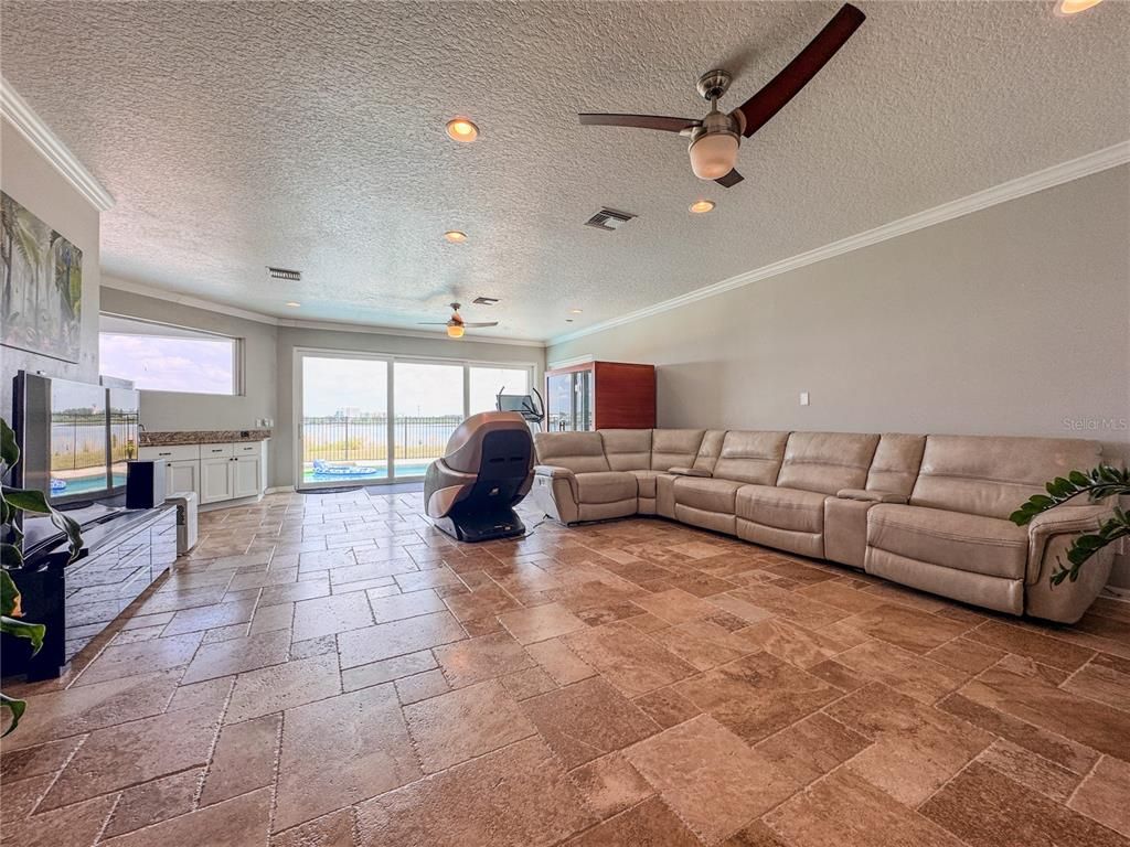 Interior, Living room, Recessed Lighting