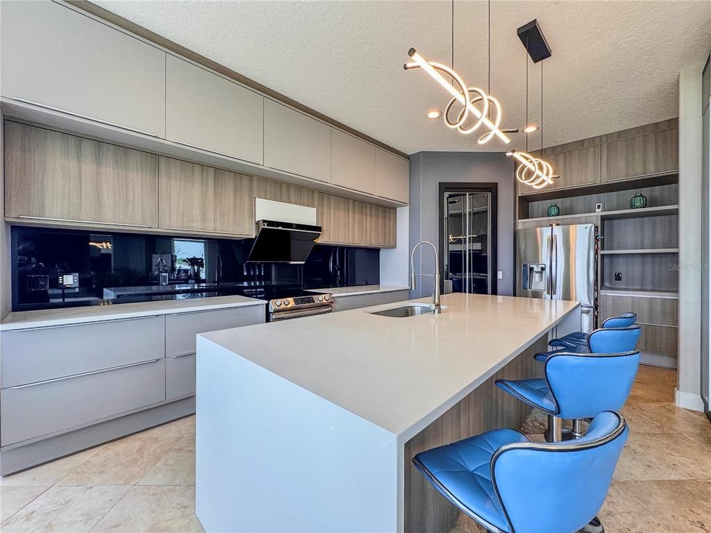 Interior, Kitchen, Pendant Lights, Stainless Steel Appliances