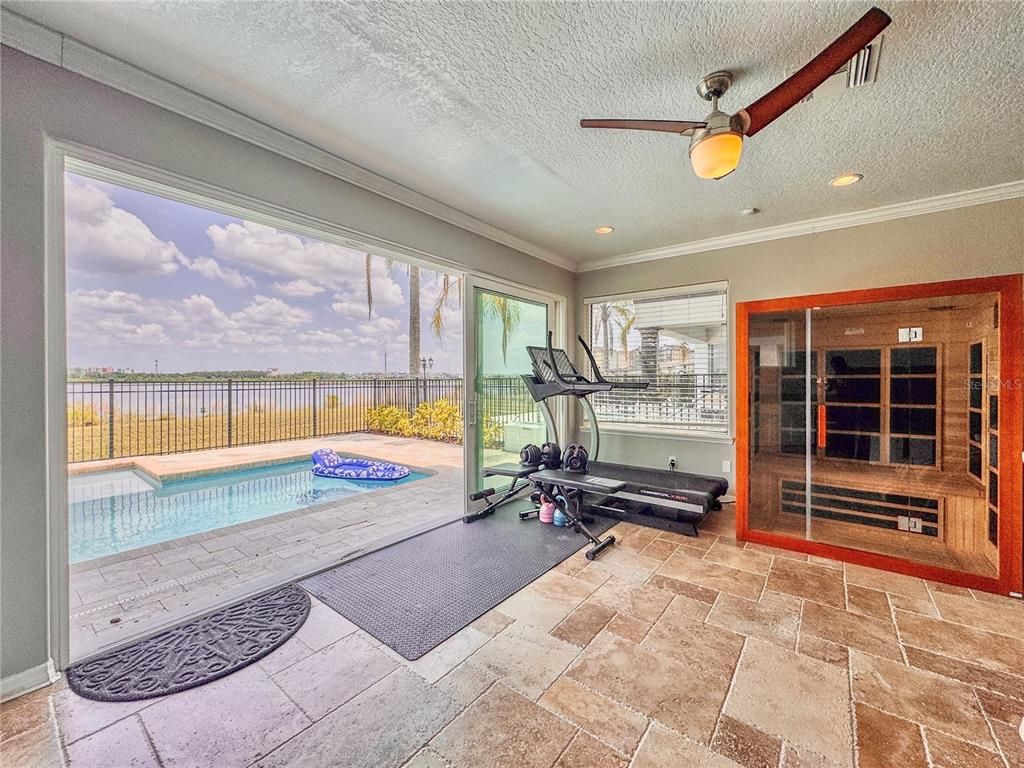 Fitness Equipment, Interior, Pool, Recessed Lighting, Water