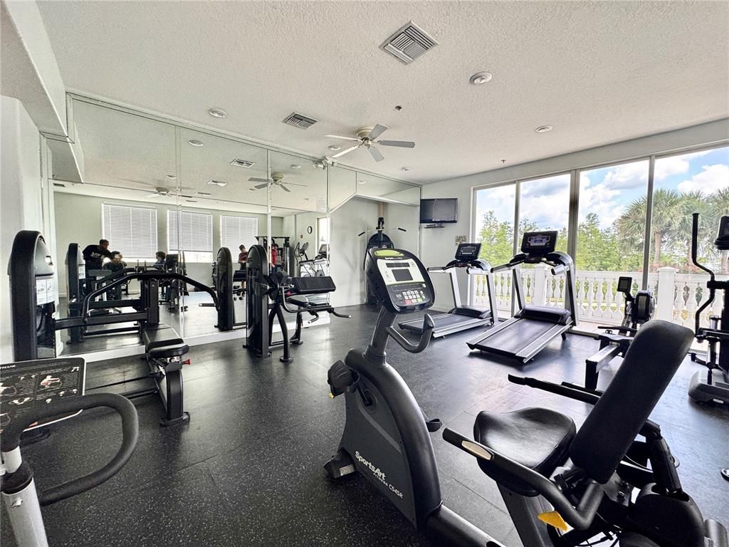Fitness Equipment, Gym, Interior, Recessed Lighting