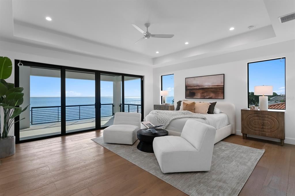 Interior, Living room, Recessed Lighting, Water, Wood Texture Flooring