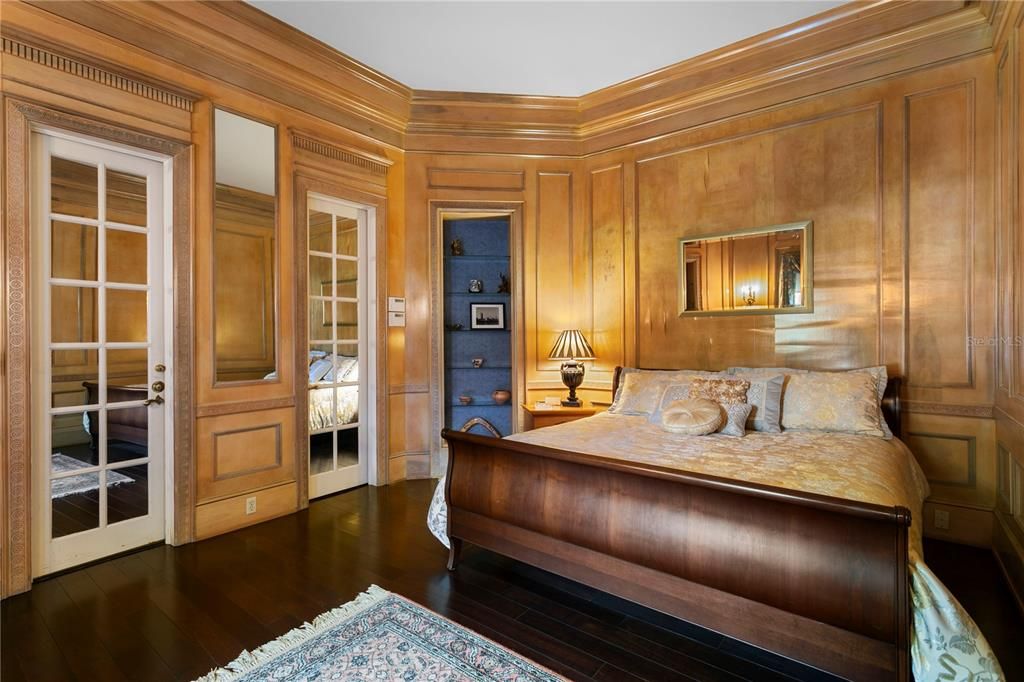 Bedroom, Interior, Wood Texture Flooring, Wooden Walls